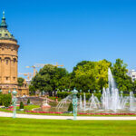 Brunnen und Wasserturm am friedrichsplatz in mannheim - © Leonid_Andronov - depositphotos.com